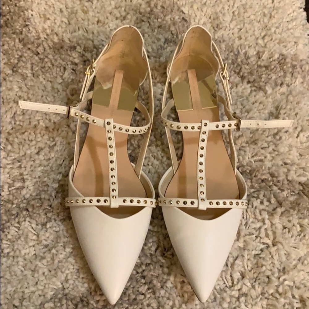 Zara white flats